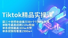 Tiktok最新精品实操教程  单账Tiktok账号210w粉丝和单视频300w点
